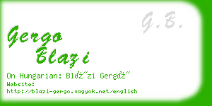 gergo blazi business card